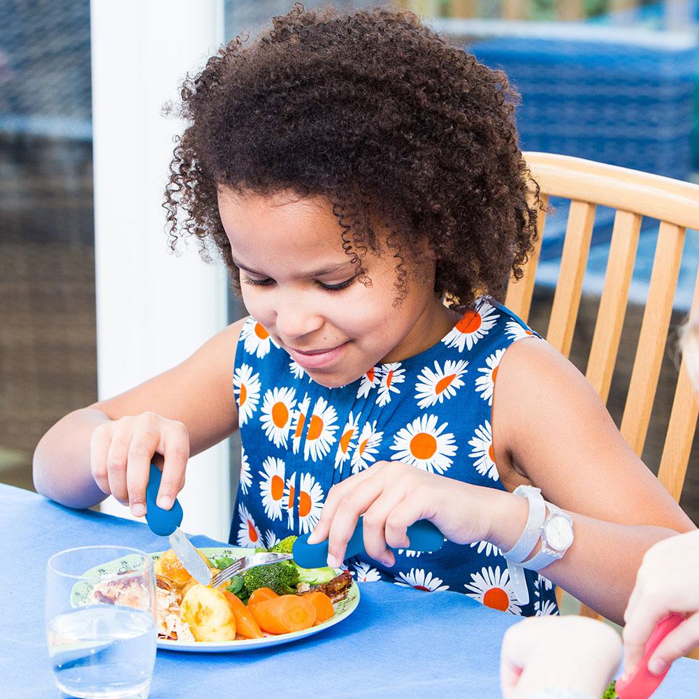 ナナズマナーズ（NANA'S MANNERS）】ナイフ＆フォークセット｜ブルー